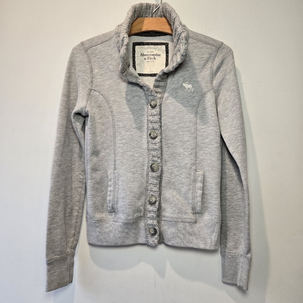 Abercrombie & Fitch Cardigan Y2k Button Up Sweatshirt Wool Blend Women's Small